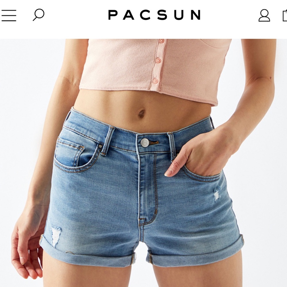 Pacsun WOMENS super stretch shortie shorts